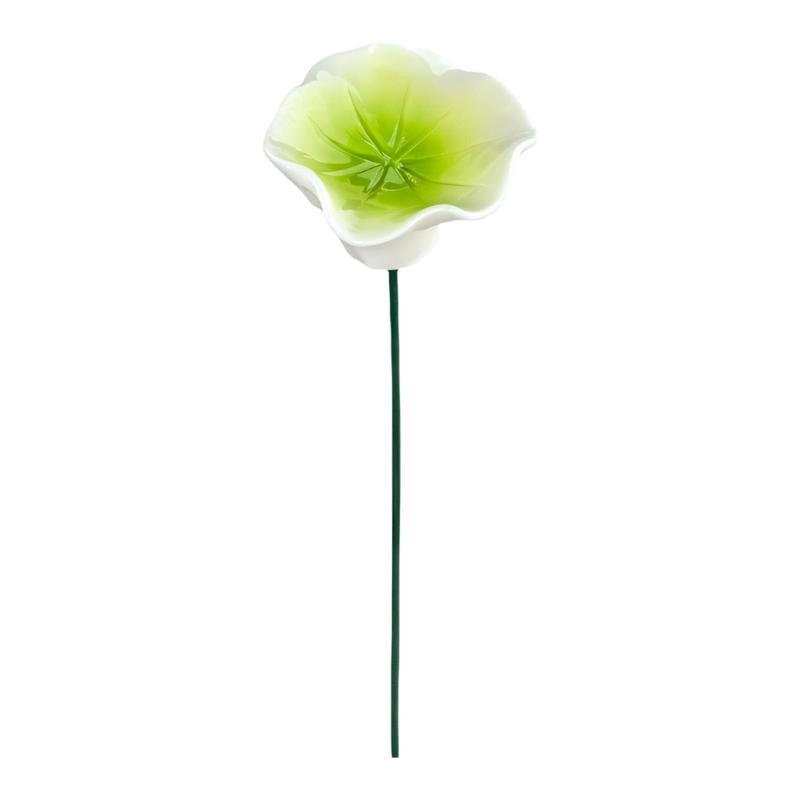 Handmade Garden Water Cup Stake, Ceramic Flower Piece for Yard Pots, Outdoor Soil Use and Small Space Display Layout