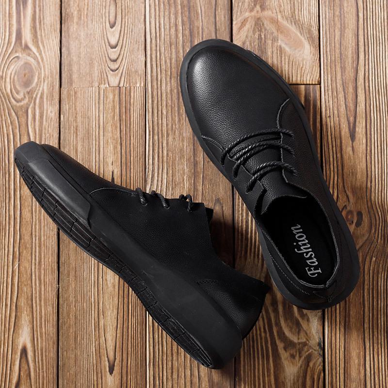 Fashion Genuine Leather Shoes Men Leather Sneakers Flats Design Style Men Shoes Loafers Lace Up Walking Casual Shoes Men Big Size966