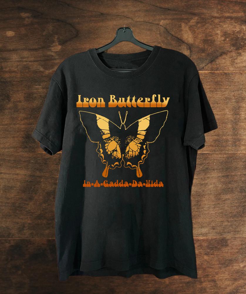 Collection IRON BUTTERFLY Tour S to 5XL Black T-shirt QA554 Unisex T-Shirt XXXXL