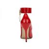 Women High Heels Sexy 12cm Red Black Ankle Strap Padlock Round Toe Stilettos Fetish Gay Homosexual SM Cosplay Unisex Shoes