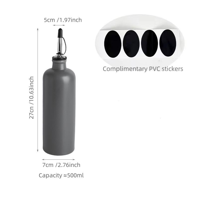 500ml Ceramic Olive Oil Dispenser Bottle, Oil Bottle, Kitchen Liquid Soy Sauce and Vinegar Dispenser, Household Seasoning Bottle
