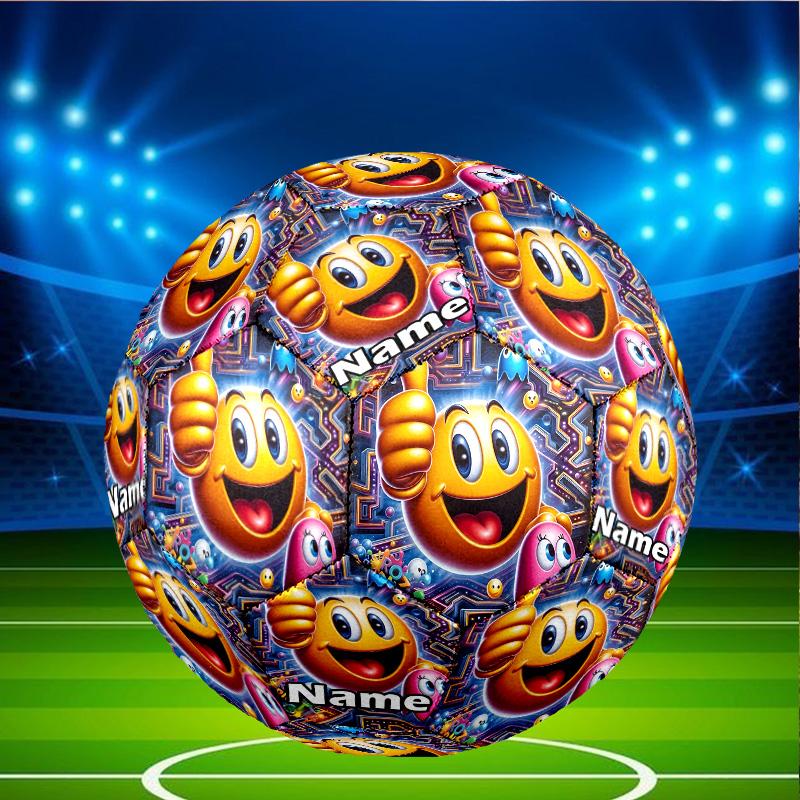 Custom Name Personalized PAC-A Print Size 5 Soccer Ball Training & Match Football, for Team, Kicking, Gift for Football Enthusiasts