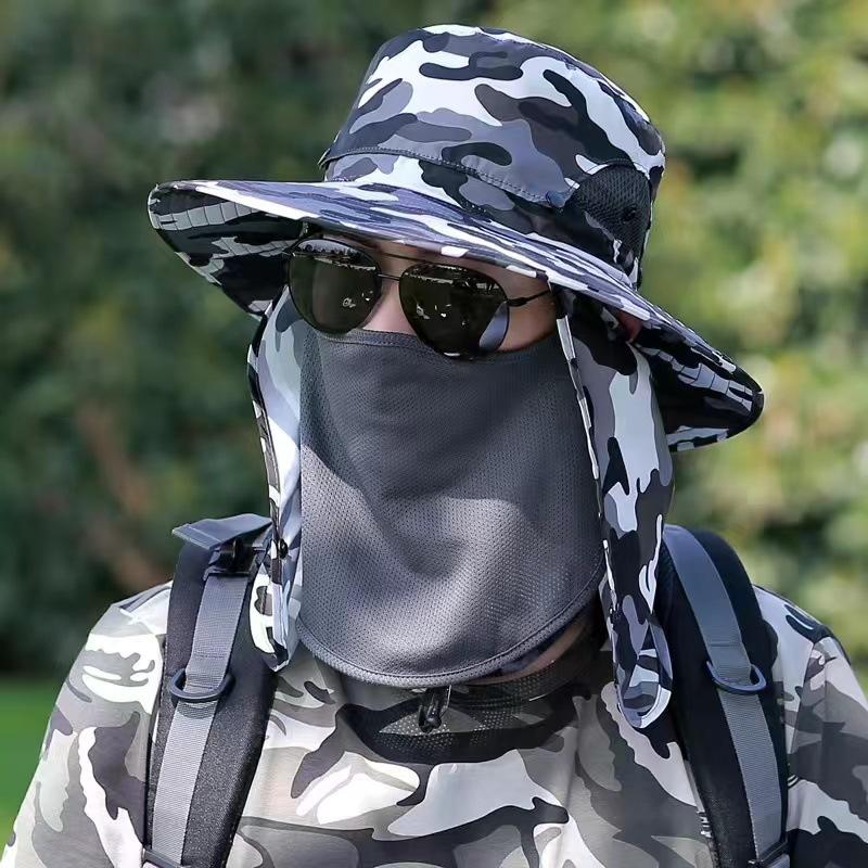 Men's New Detachable Sun Hat with Sun Protection and A Large Edge for Summer Hiking and Fishing Outdoor UV Resistant Sun Hat