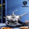 Norton Oster 304 Stainless Steel Stir-Fry Pan