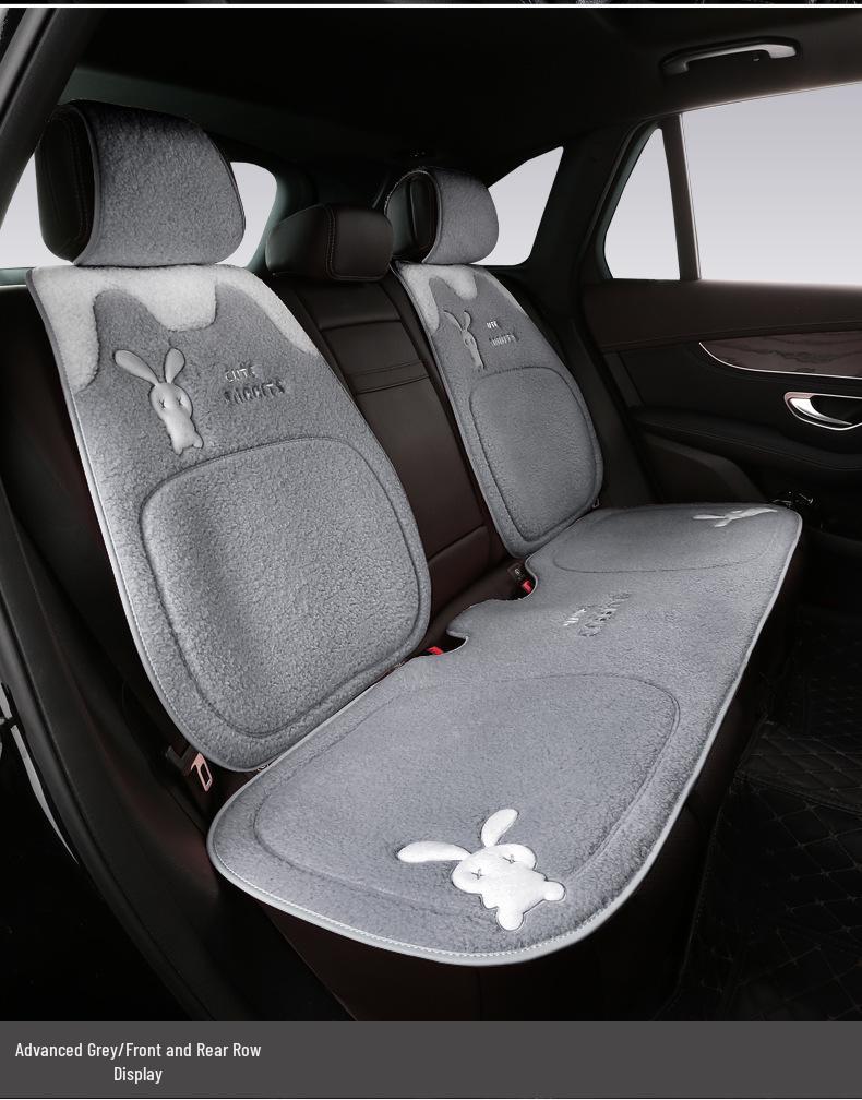 Universal Plush Winter Car Seat Cushion - Thick, Warm, Goddess Style for Five-Seaters