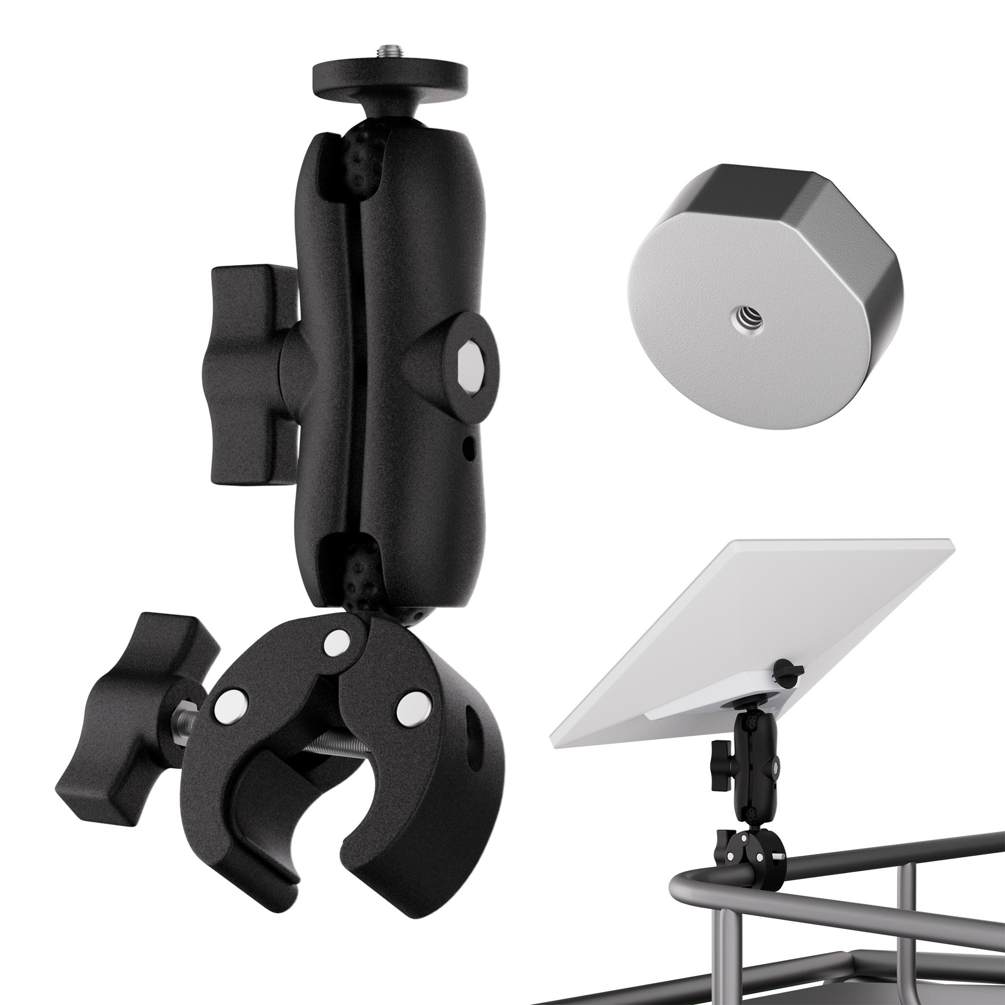 Starlink Mini Поворотный кронштейн для мачты RV для Starlink Mini Совместим с оригинальным трубным адаптером для крепления на мачту на лестницу автомобиля RV 15 to 40 cm чёрный