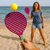 Set of Beach Tennis 2 Plastic Rackets 50 Cm with 2 Foam Balls and Carrying Case - Random Color