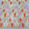 1 Yards 3D Floral Lace Embroidery Fabric Flower Embroidery Mesh Colorful Thread Fabric For Sewing Wedding Evening Dress