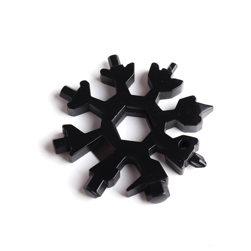 18 In 1 Snowflake Snow Wrench Tool Spanner Hex Wrench Multifunction Camping Outdoor Survive Tools Bottle Opener Screwdriver