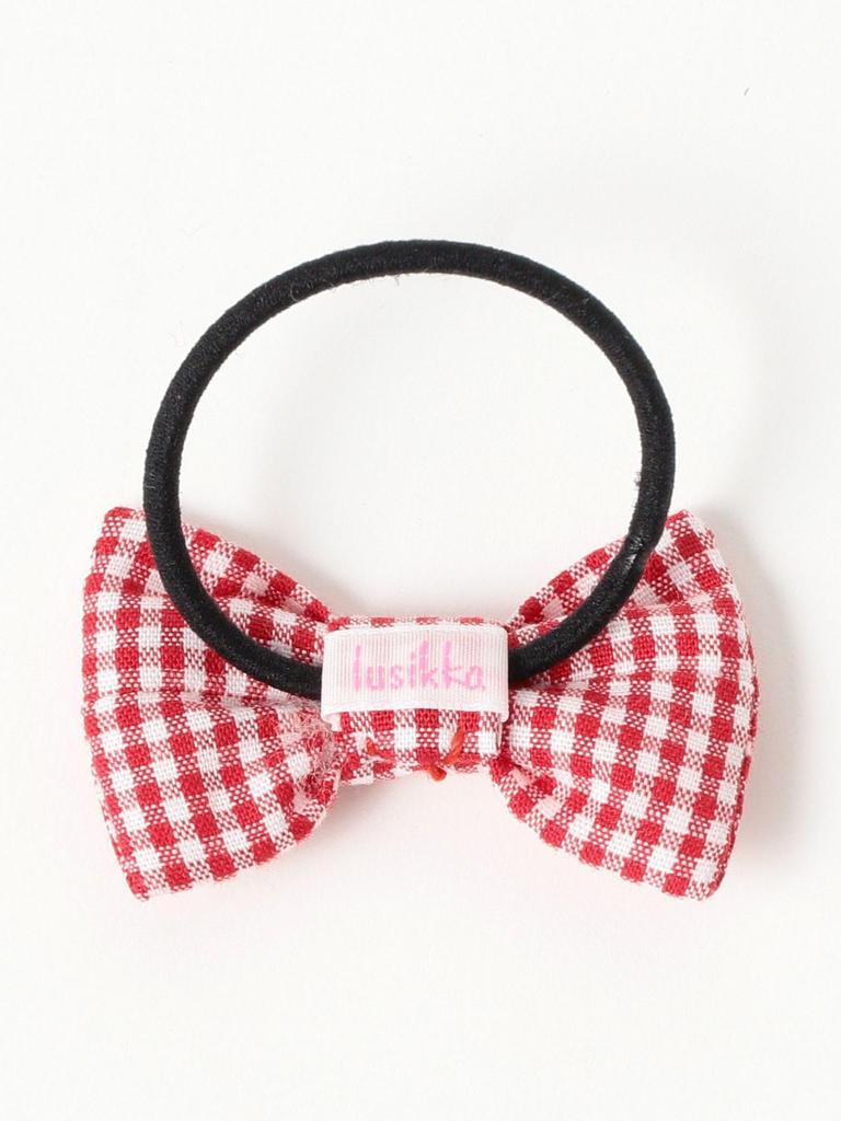 [Kodomo Beams] Löffel Vichy-Karo Schleifen-Haarband, Kinder Rot
