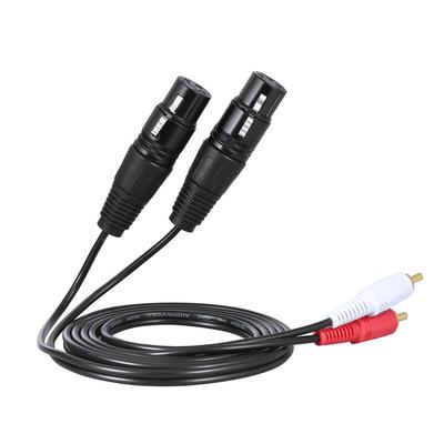 1,5 m/ 5 Fuß Stereo-Audiokabel Dual-XLR-Buchse auf Dual-RCA-Stecker für Mixer-Mischkonsole