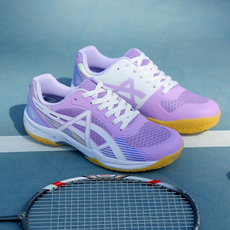 

Men s and women s professional lightweight badminton shoes Student competition training sports shoes Shock-absorbing volleyball tennis table tennis 41 фіолетовий