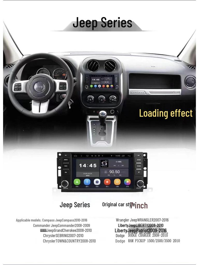 Android Navigation System for Jeep Wrangler/Dodge/Chrysler Cars