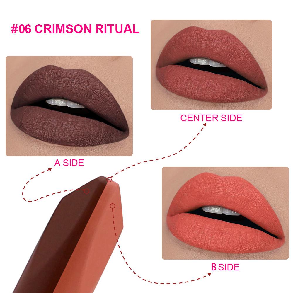 Personalized Waterproof Matte Lipstick Duo - Long-Lasting, Color-Locking, No Logo