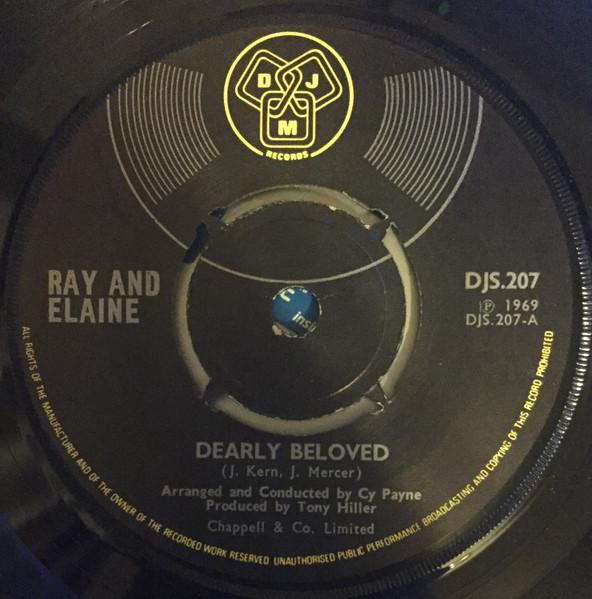7inch Record RAY ELAINE Dearly Beloved DJS207 DJM Records 1969 UK SoulFunk Used
