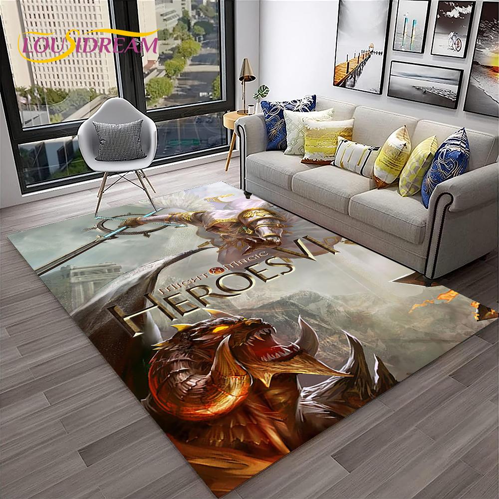 Heroes of Might and Magic Retro Game Carpet Rug for Home Living Room Bedroom Sofa Doormat Decor,kids Area Rug Non-slip Floor Mat