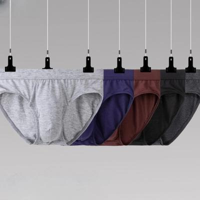Underwear Men's Briefs Solid Color Undies Breathable Underpants Mid-waist Panties L XL 2XL 3XL 4XL