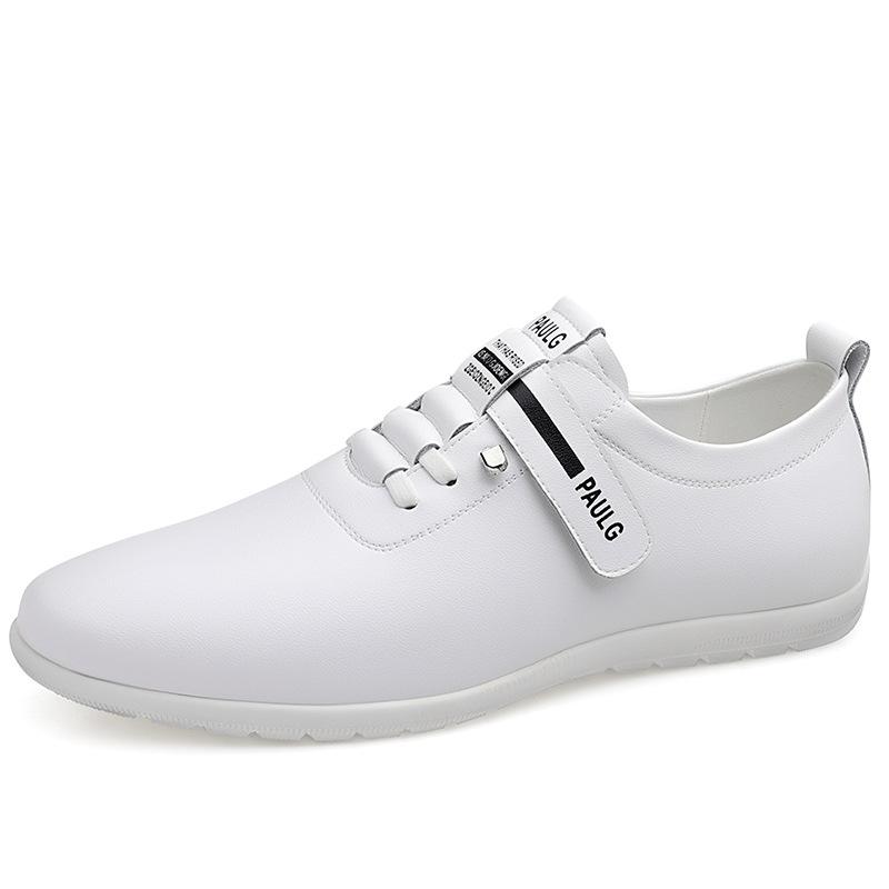 

2025 новые однотонные деловые повседневные кожаные туфли удобные кожаные туфли на мягкой подошве модный тренд универсальные дышащие кожаные туфли 39 белый