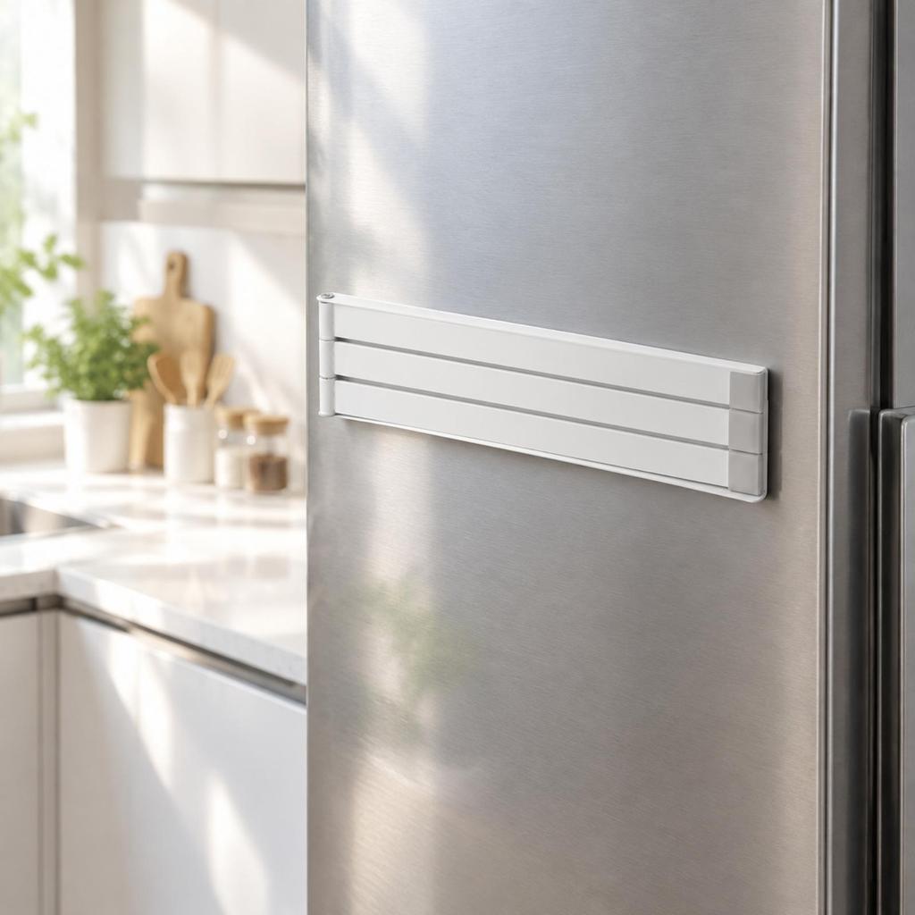 No- Towel Rack with Silicone End Protectors Space-Saving Foldable