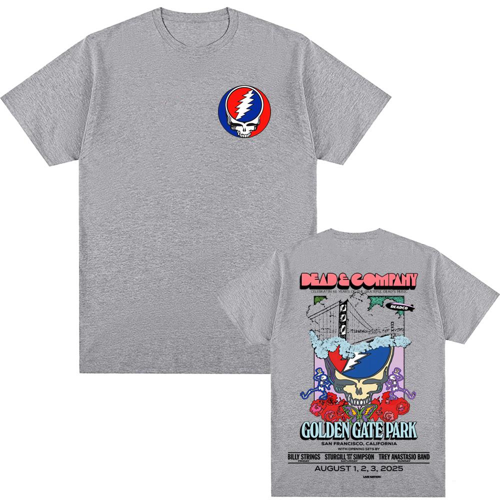 Grateful Dead Street Hip Hop T Shirt Short Sleeve Casual Cotton Tshirt Reverse Printing Fashion Tee-shirt Soft Tops