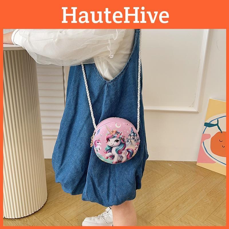 Cartoon Unicorn Cute Crossbody Bag For Kids Lightweight Breathable Durable Design