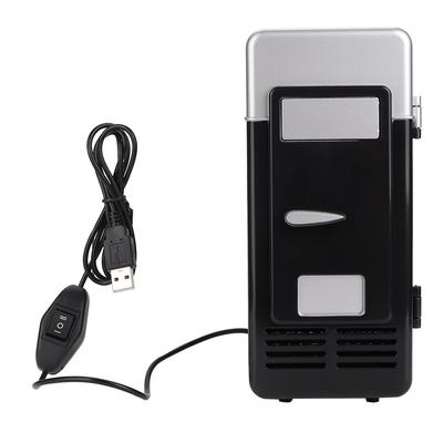 Mini USB Biuro Mini Ogrzewanie I Chłodzenie Podwójne Zastosowanie Przenośna Lodówka Chłodziarka Do Napojów(czarny)