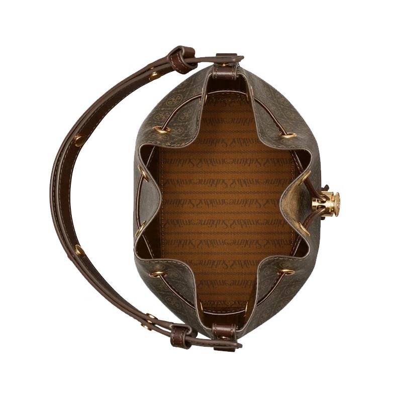 Tory Burch Leather Crossbody Bucket Bag