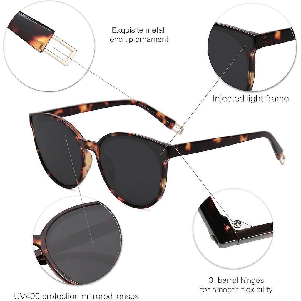 High Quality Brand New Oversized Round Sunglasses for Women and Men Amber
