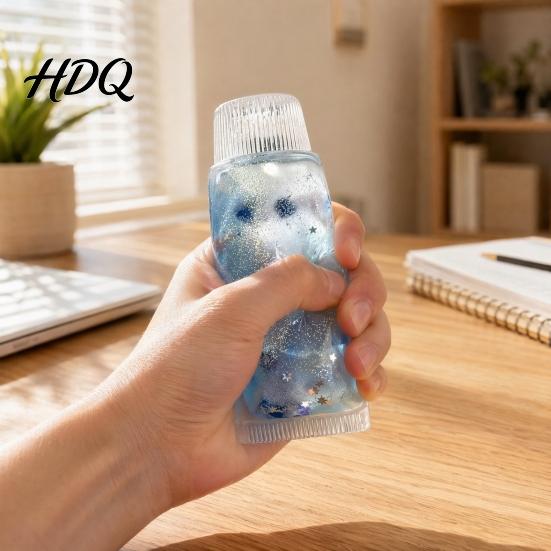 Relaxation Squeeze Toy Clear Glitter Toothpaste Tube Toy Stress Relief Fruit Hand