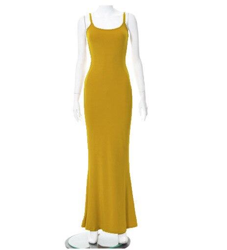 Móda Elegantní podvazkové maxi šaty Léto Ležérní Fishtail Dlouhé šaty Ženy Bodycon Robe 2023 Společenské oblečení bez rukávů 24826