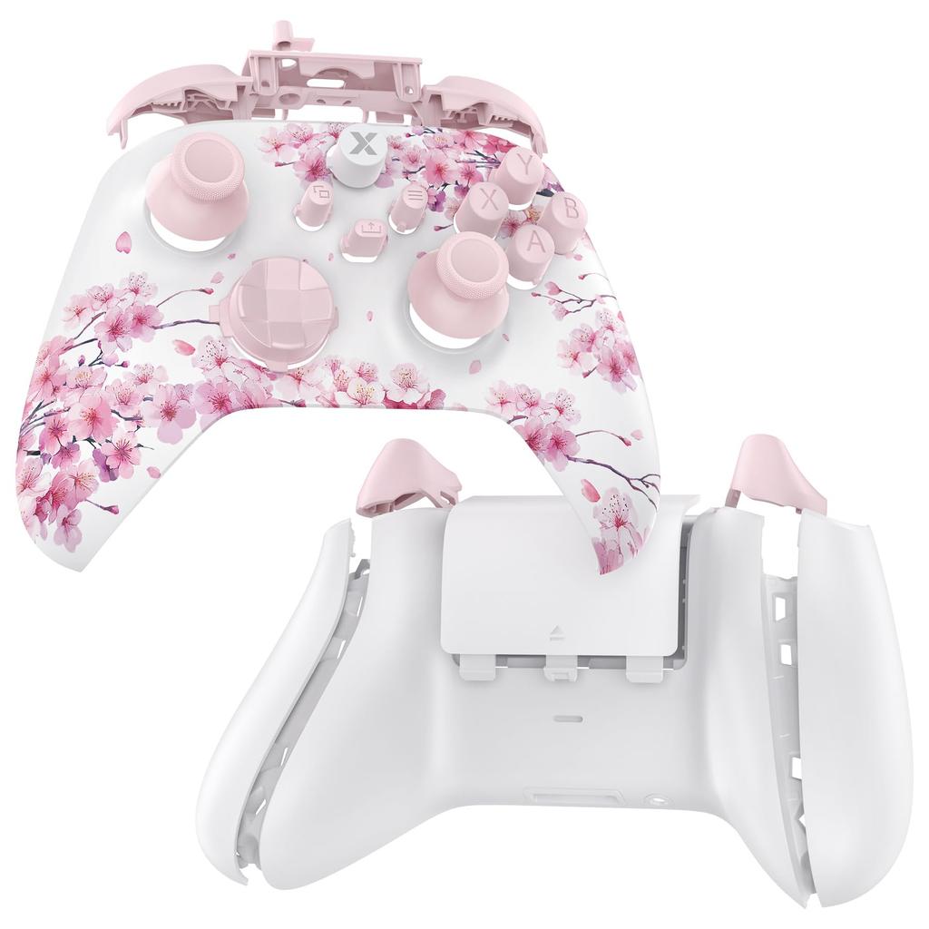 eXtremeRate Full Shell Button Set for Xbox Series X S Replacement Side Rail Grip Front Backplate Cover for Xbox Core Wireless Controller Not no &