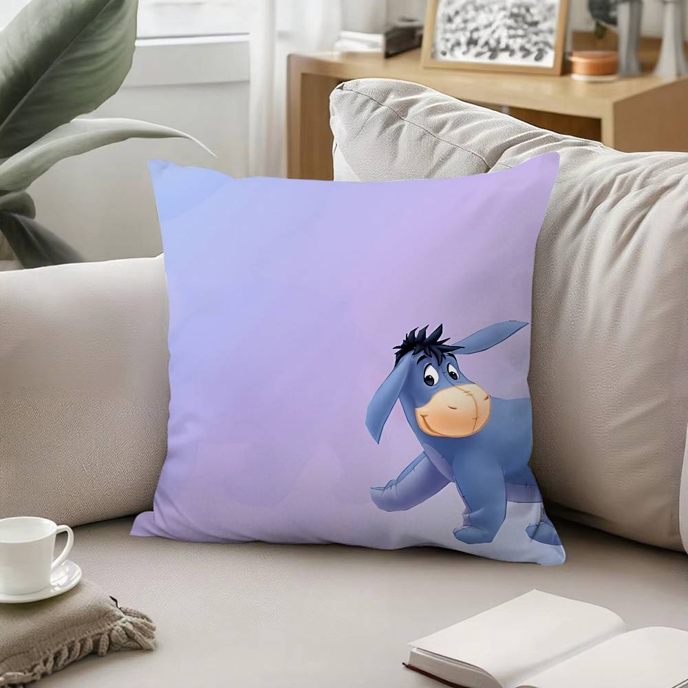 Cartoon E-Eeyore Pillow Case Pattern Printed Pillowcase For Living Room Sofa Cushion Cover & Bedroom Decor