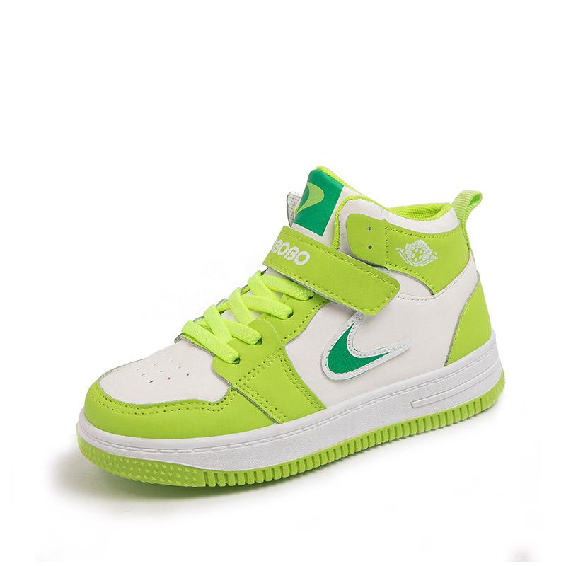 Girls' shoes  autumn soft-soled high-top board shoes, children fashion children's non-slip sports shoes basketball shoes