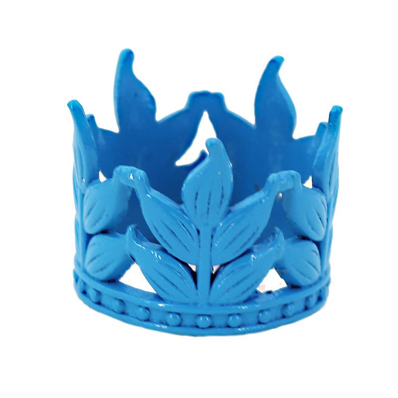 Children's Birthday Cake Decoration Crown Leaf Shape Mini Round Tiara Hair Accessories Alloy Jewelry