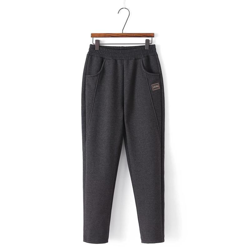 Women's Fleece-Lined Harem Pants for Spring, Autumn, and Winter – Ideal for Middle-Aged and Elderly