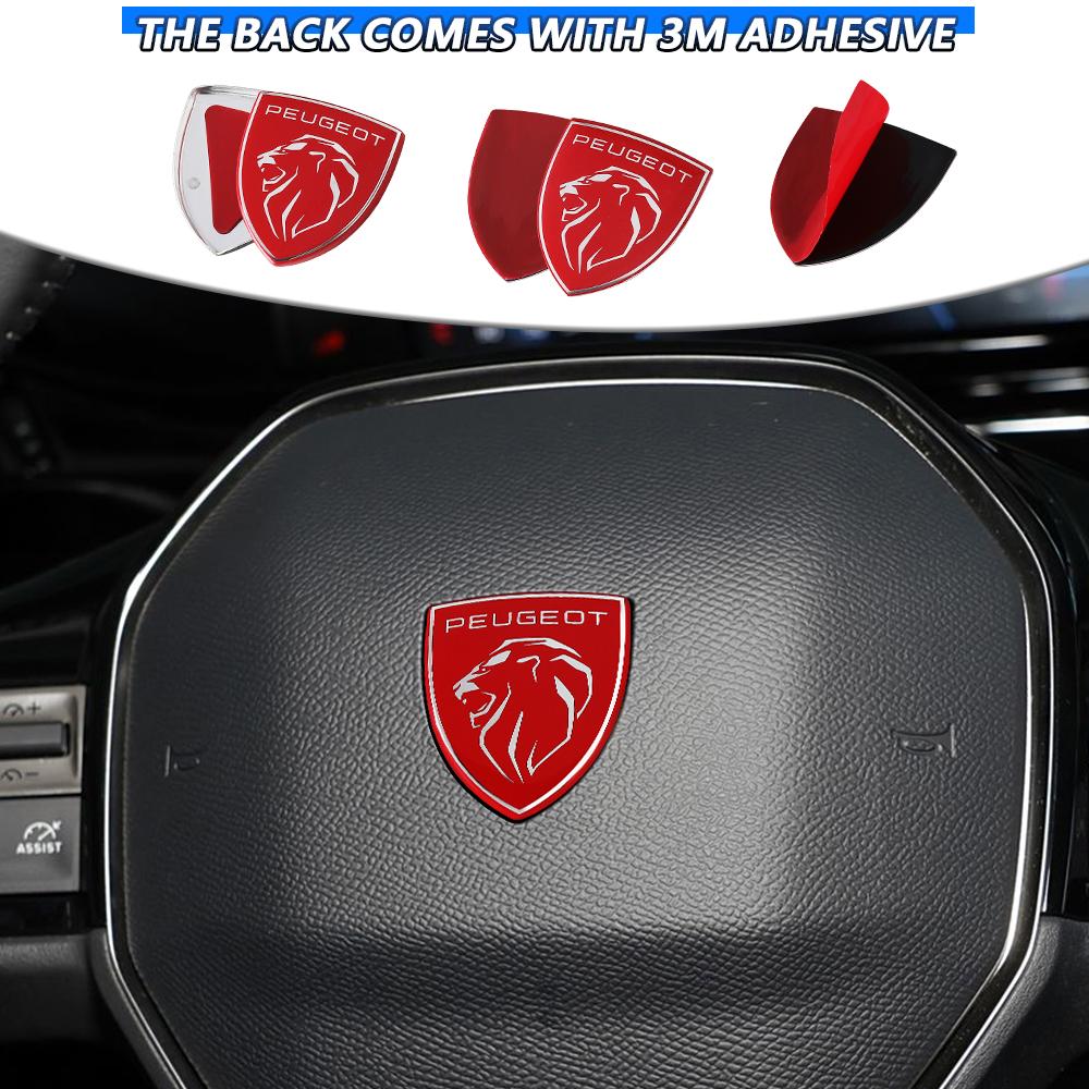 2026 Horká Samolepka na Auto Pro Peugeot 207 3008 206 208 308 5008 407 508 307 4008 2008 1ks Kryt Znak Střed Volantu Auta Embl
