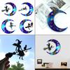 Diy Crystal Epoxy Mold Wall Decor Pendant Jewelry Mold Hanging Pendant Decoration Witch Moon Mirror Silicone Mold