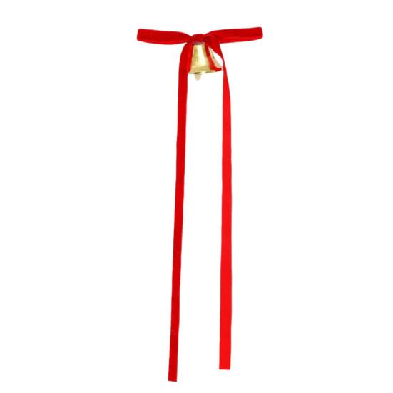 12 Pcs Velvet Bows with Jingle Bell Vintage Christmas Ribbon Bows for Garland Wreath Christmas Tree Decoration