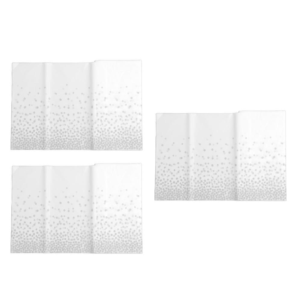 3pcs Dot Plastic Tablecloth Waterproof Rectangular Tablecloth Disposable Tablecloth For Picnics