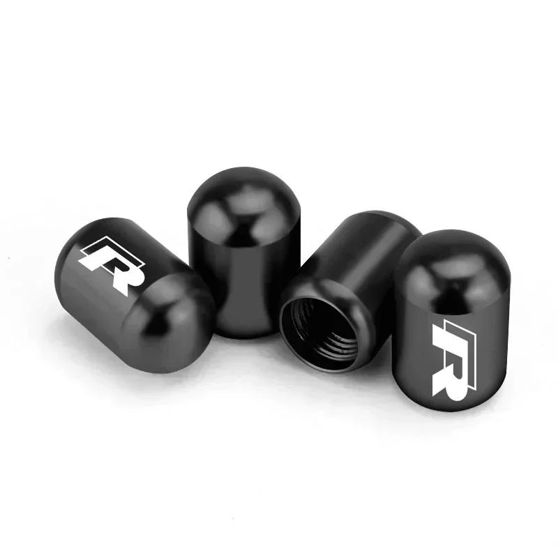 

New 4PCS Car Wheel Tire Valve Caps Tyre Rim Stem Covers for Volkswagen Rline Golf GTI Bora Passat Jetta Beetle Scirocco Lav