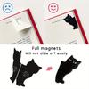 6pcs/set Black Cat Creative Bookmark For Books Cute Cartoon Magnetic Book Page Marker Unique Reading Gifts Literary Style Folding Bookmark Clip