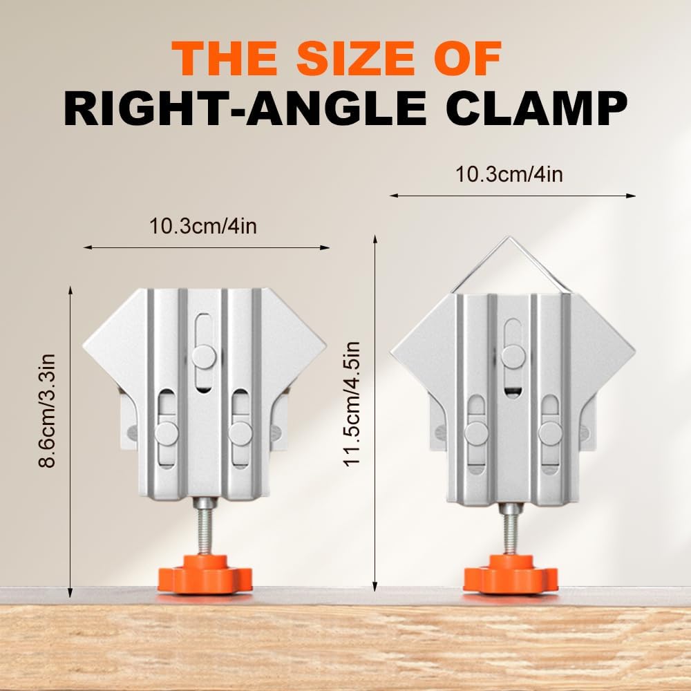 Quick Right Angle Fixing Clip, Multipurpose Stainless Steel 90° Degree Corner Clamp for Woodworking, T-shaped Right Angle Clamping Tool with