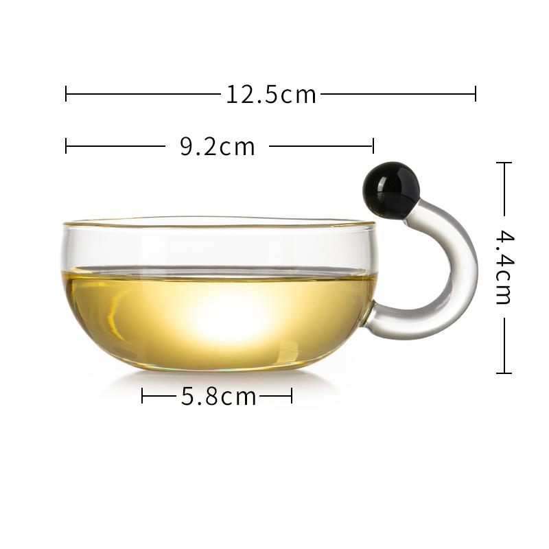 French Glass Teapot Teacup Heat-resistant Transparent Kettle Tea Set Black Teacup Home Boiling Tea Teapot Filter Tea Infusion 150ml-600ml