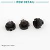 ACROPIX Light Bulb Auto Dashboard Indicator Side Light Internal T3 1 Yellow Black 10pcs
