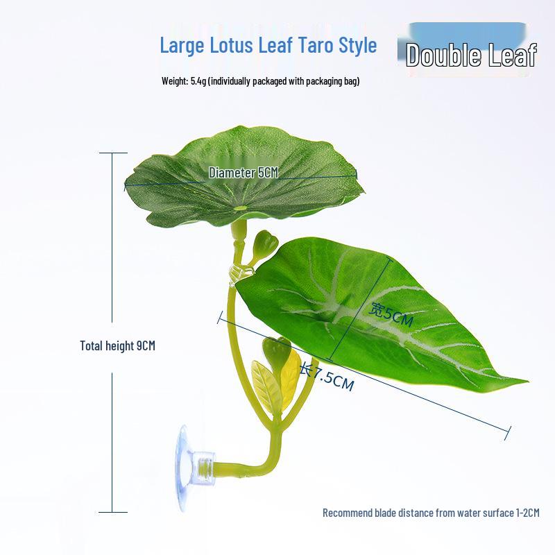 Lotus Leaf Resting Bed for Fish Tanks - Simulated Aquatic Plant Decor
