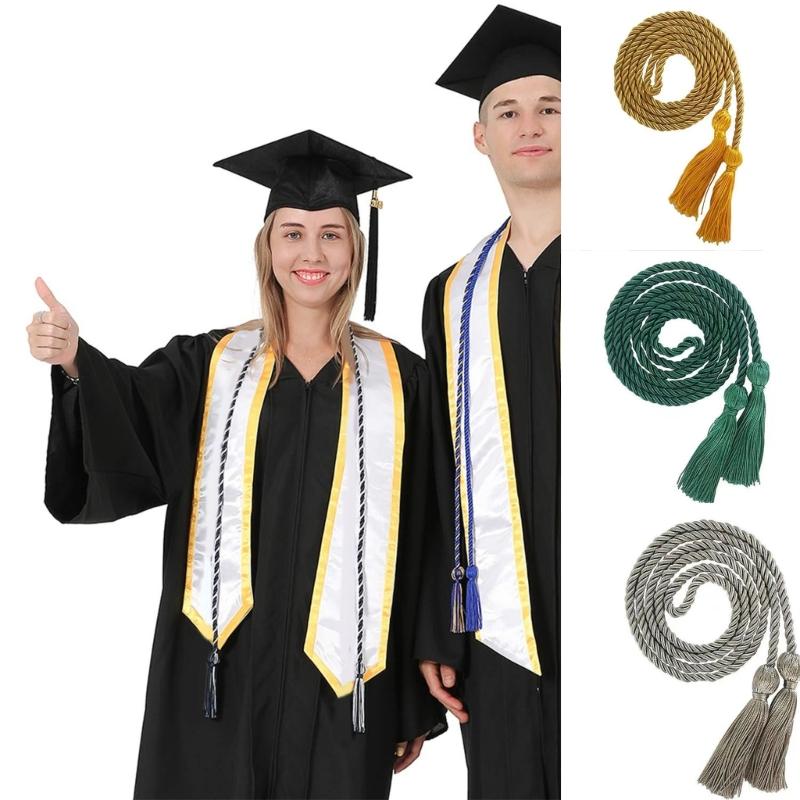 Sznur Graduationowy Nicią Poliestrową Sznur Honoru z Długimi Frędzlami na Imprezy Absolutoryjne Absolutorium Szkolne