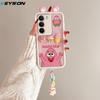 KEYSION Cute Ear 3D Cartoon Case for Realme C71 with Bracelet Soft Silicone Shockproof Phone Back Cover for OPPO Realme C71