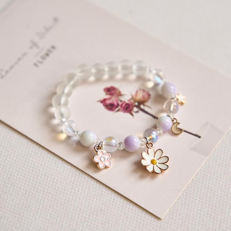 Year Sweet Cute Cat Crystal Beaded Bracelet Girls, Girlfriend Student Bracelet Wholesale