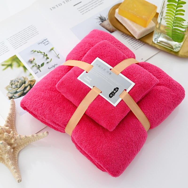Koralowy aksamitny zestaw ręczników ręcznik kąpielowy gospodarstwa domowego duży rozmiar pochłaniający wodę szybkoschnący ręcznik plażowy do pływania akcesoria łazienkowe
