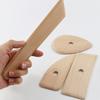 5Pcs Wooden Clay Sculpting Tools Set Pottery Foot Shapers Tool Clay Texture Ribs Ceramic Sculpting Tools for Carving